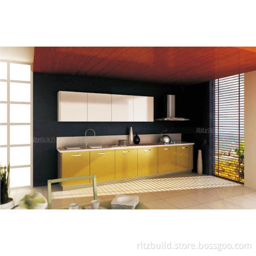 Home Kitchen Furniture Kitchen Sink and Kitchen Faucet Custom Made Wood Kitchen Cabinet